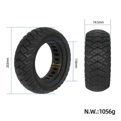 Ulip8.5*3机翼纹越野实心胎 Zero89G2Pro电动滑板车8.5X3.0加厚胎