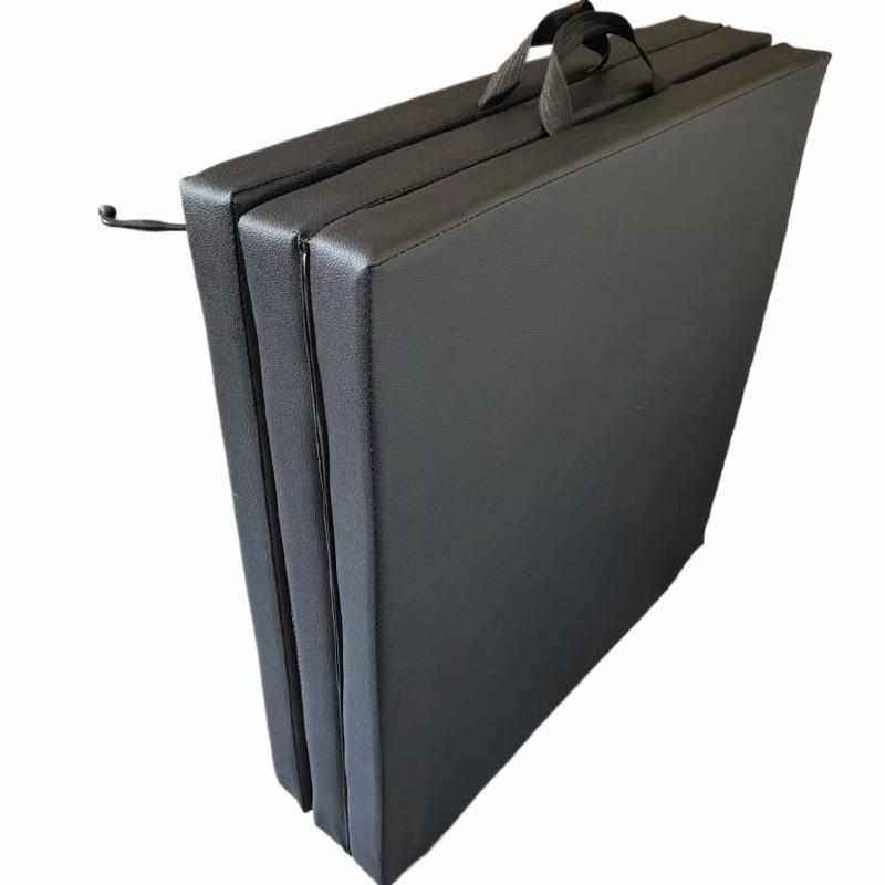 PU皮革三折健身垫加厚垫瑜伽健身多功能舞蹈练功体操垫三折叠软垫