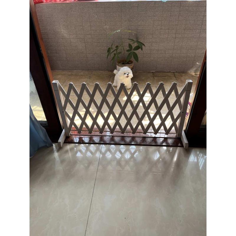 栅栏门宠物围栏狗笼隔断拦狗栅栏阳台隔离门可伸缩挡狗猫兔护栏