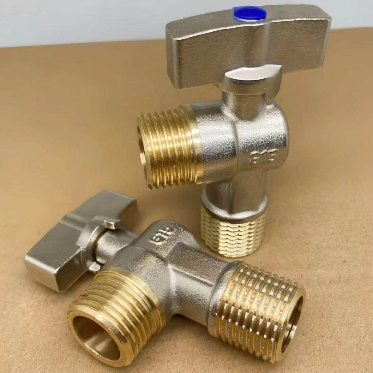球芯大流量角阀全铜燃气热水器冷热通用三角阀壁挂炉配件大全4分图片