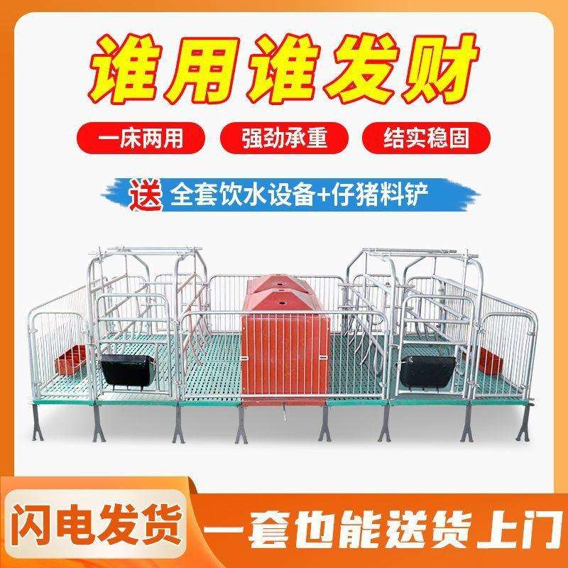 双体猪用产保两用一体产保母猪产床全套一整套猪用漏粪板安装配件