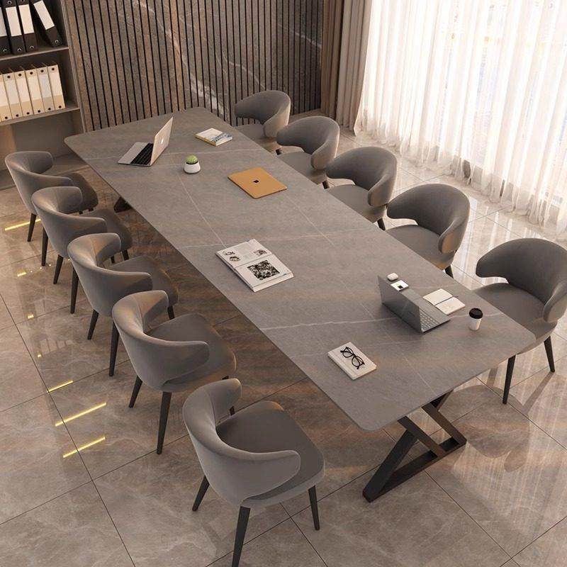 北欧轻奢岩板会议桌长桌简约现代办公培训会议室洽谈洽谈桌椅组合,商业/办公家具,会议桌,淘宝优惠券,粉丝福利购,淘宝优惠卷