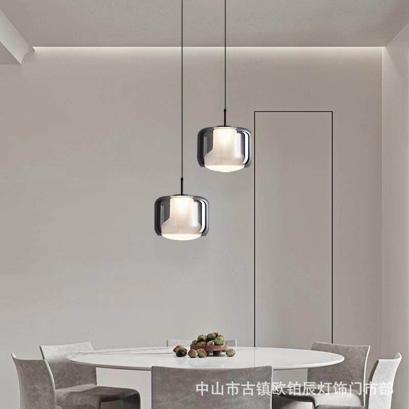 新款后现代创意简约 餐厅卧室吧台楼梯间 设计师款个性玻璃小吊灯