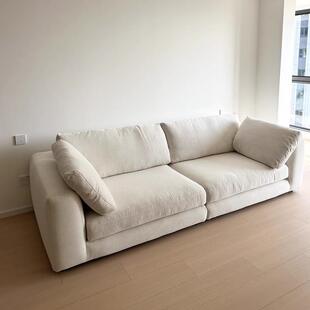 莱茵沙发小户型客厅沙发直排可拆洗沙发棉麻布艺沙发网红沙发