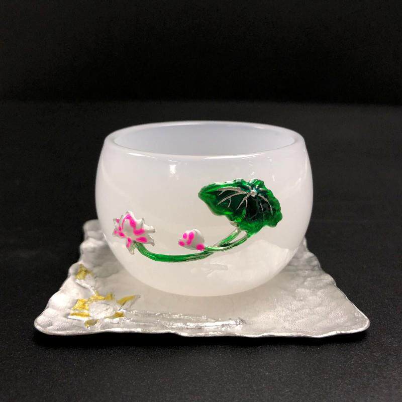 纯锡杯垫方形陶迷手打锤目纹金属茶杯垫杯托茶道零配件
