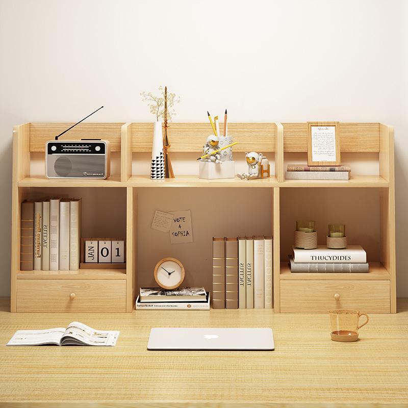 书架桌面立式多层学生书桌收纳置物架多功能学习桌子上的书本架子