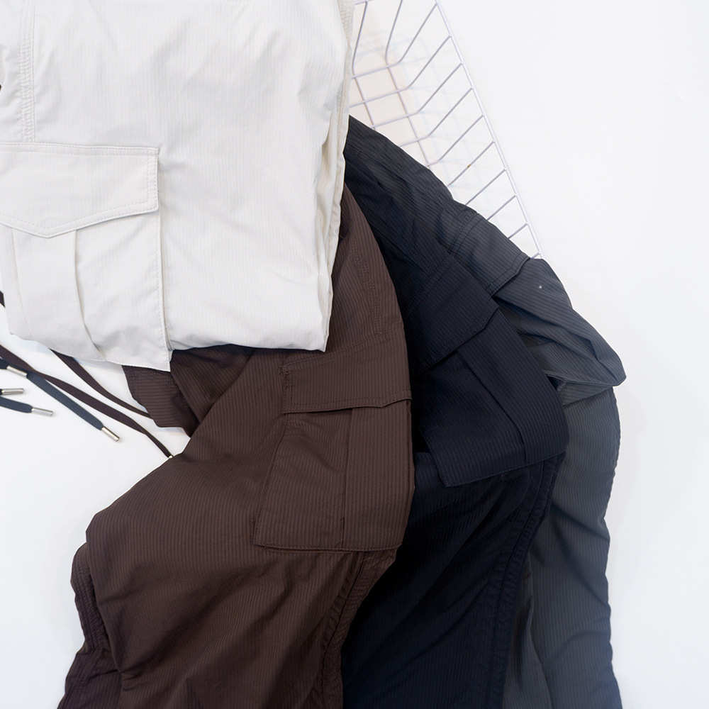 春夏季瑜伽新款女士宽松百搭美式时髦抽绳设计大口袋阔腿弹力工装