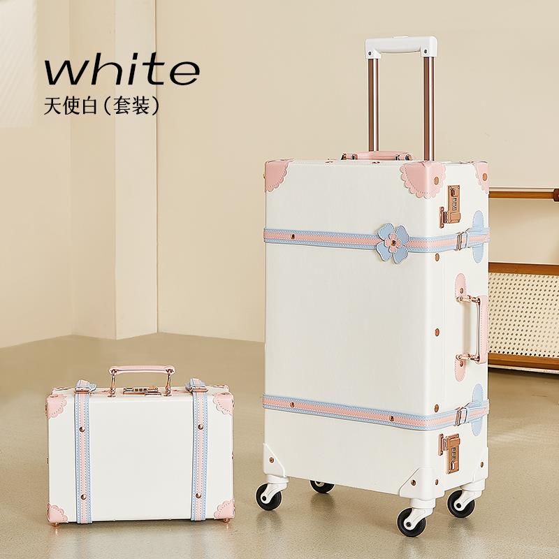 新款unwa拉lker复古爱行李箱可学生杆箱女登机箱20寸旅行箱i万向