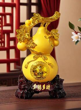 招财金葫芦摆件工艺品客厅福禄葫芦玄关电视柜乔迁礼物家居装饰品