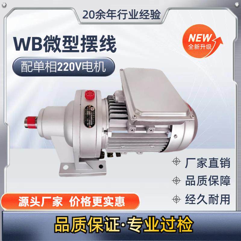 单相220V配WB微型摆线针轮减速机单级双级体立式卧式变速箱搅拌机