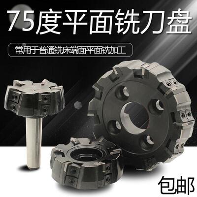 75度铣刀盘龙门铣铣床可转位端面平面铣刀盘125160200250315
