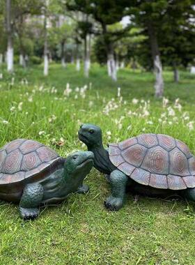 仿真乌龟摆件户外花园庭院别墅装饰品玻璃钢雕塑工艺品假山小动物