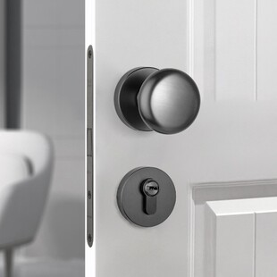 简吸约灰色CYJ卧室门锁家用通用型室内磁静音房门门锁体锁木木分