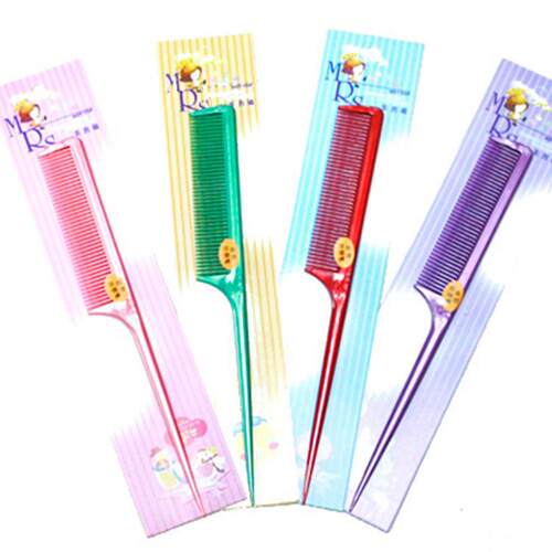 Plastic Tailed Comb for Sectioning and Styling Hair, Long-Ta
