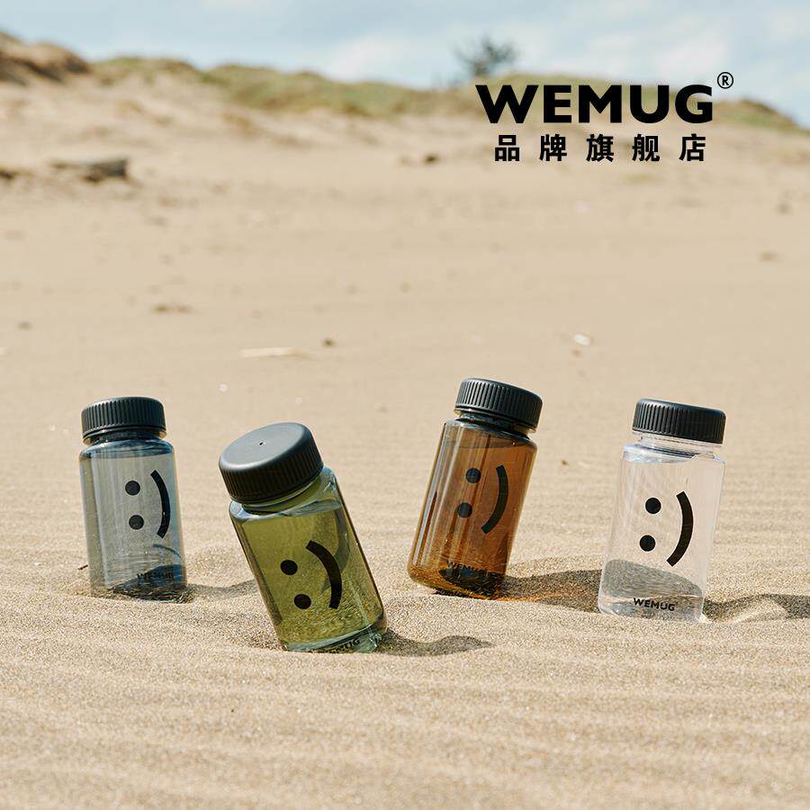 WEMUG笑脸mini水杯男女生可携式咖啡塑料350ml小水瓶随身杯子