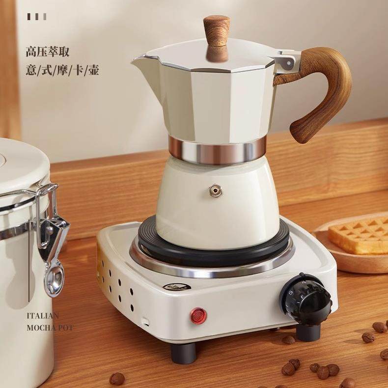 特价意式摩卡壶铝制咖啡壶意大利浓缩咖啡萃取器具家用煮咖啡