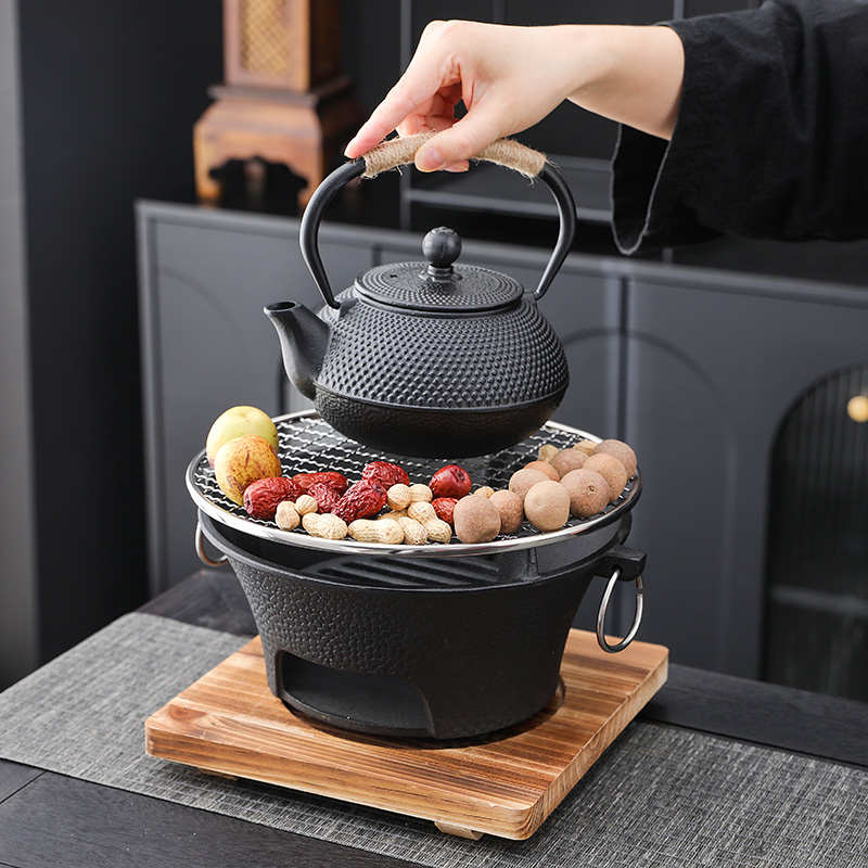 厂家批发铁艺温茶器温酒煮茶器围炉煮茶架底座家用保温小茶炉火盆