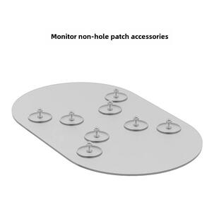 无孔显示器电脑支架配件台式电脑底座扩展无冲孔衣架通用17-32英