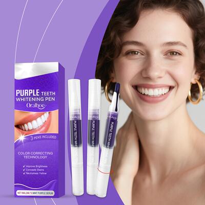 ORALHOE Purple Teeth Care Pen - Gentle Teeth Cleaning for Na