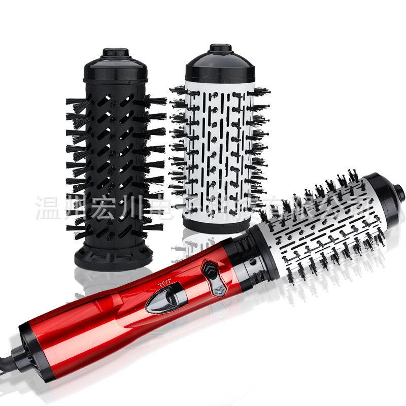 跨镜新品自动式吹风梳电动直发器卷发器美发造型二合一热风梳