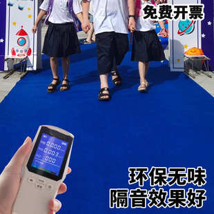 人仁商用蓝色地毯大面积全铺开业拍照台球厅楼梯隔音摄影棚办公室
