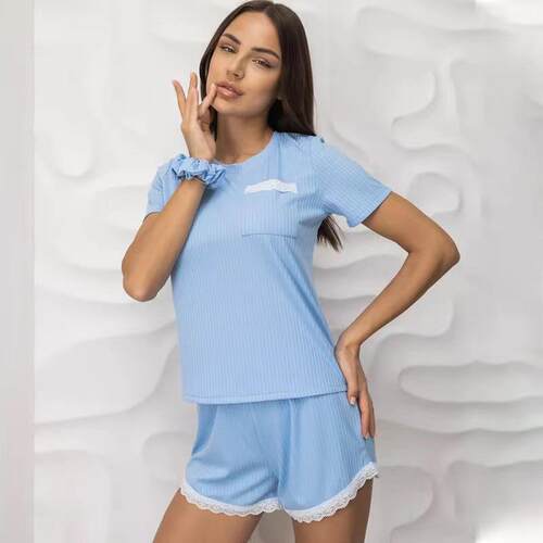 Pajamas, women's shirts, shorts, lace lace tight home
