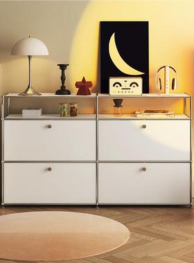 中古ums不锈DK-21024钢奢餐边柜北欧家用客厅装饰柜柜子轻收纳柜