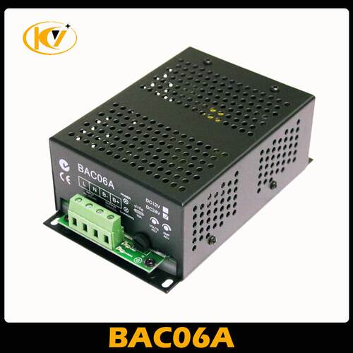 BAC06A柴油发电机组充电器12V24V6A开关型蓄电池电浮充充电器