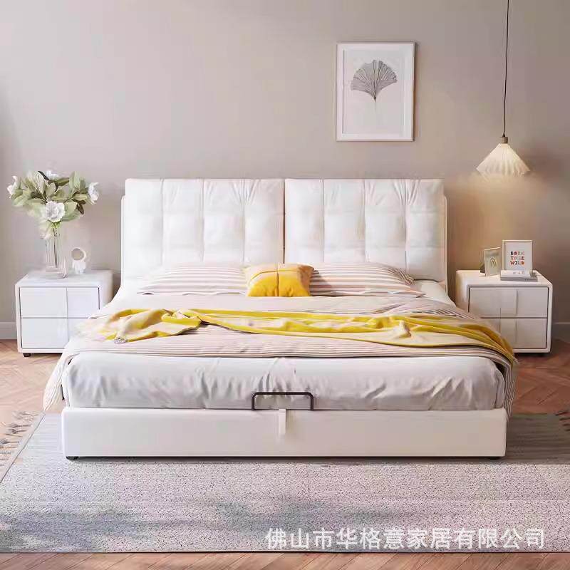 云朵床科技布艺床约现代布主云朵床卧实木床北简欧婚床双绒奶人床