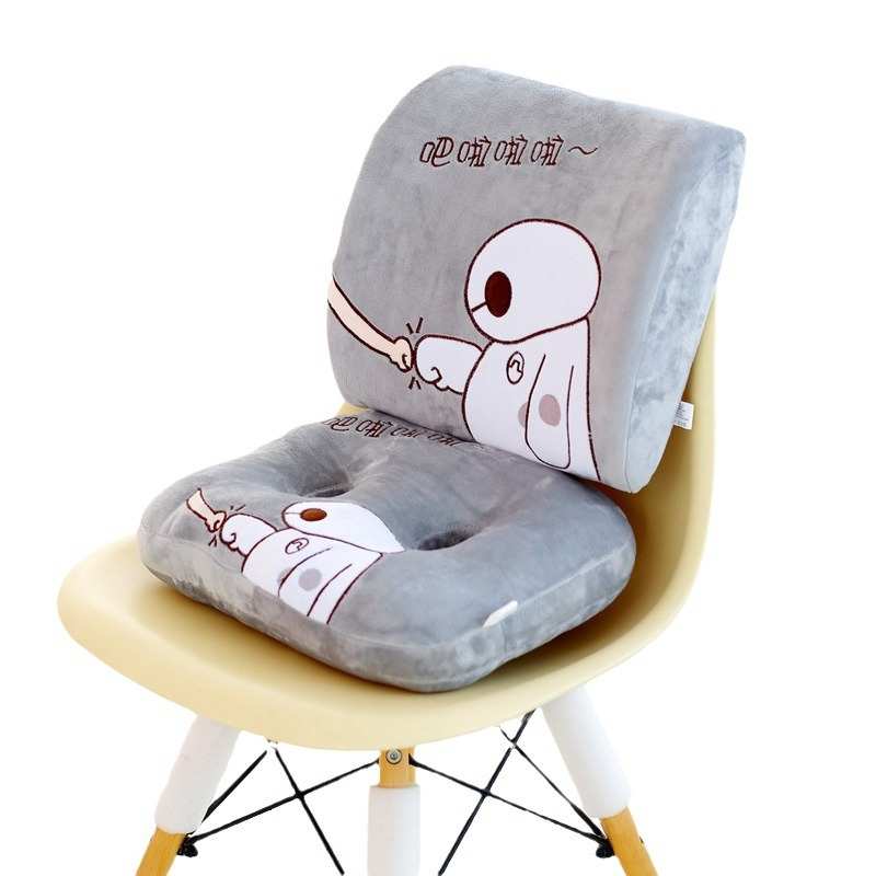 办公椅坐垫靠垫双孔记忆棉腰靠座椅垫护腰枕美臀座垫车饰用