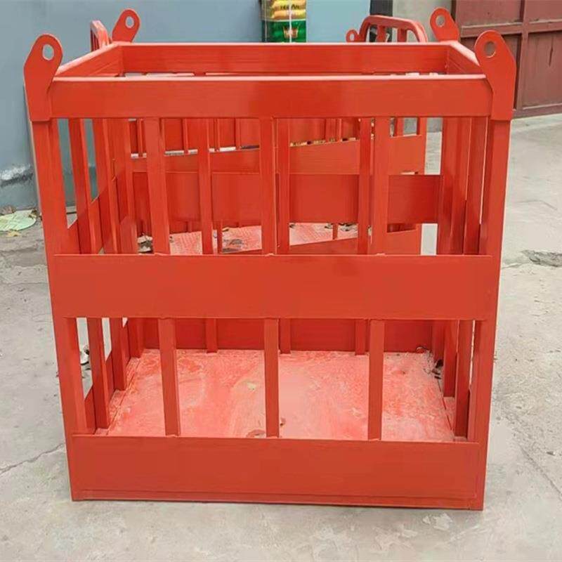 建筑工地维修工用旋转吊车吊篮旋转吊筐高空作业吊车顶筐