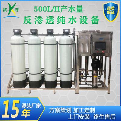 15年工厂0.5吨纯水设备处理地下水水库净水装置反渗透RO系统