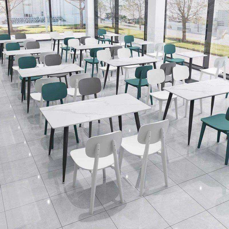 工学校员堂商用桌椅104烧烤店餐小饮食吃快餐店粉面馆岩板餐桌椅