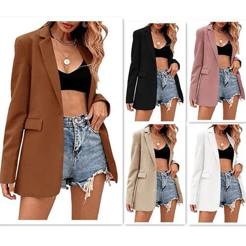 Women's collar suit jacket翻领西装外套女装
