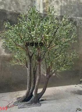 仿真橄榄树造景和平树艺术展厅布景地中海餐厅装饰庭院南欧自然风