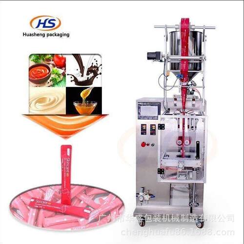 全自动酱料膏体包装机HS240单列圆角条袋液体包装机