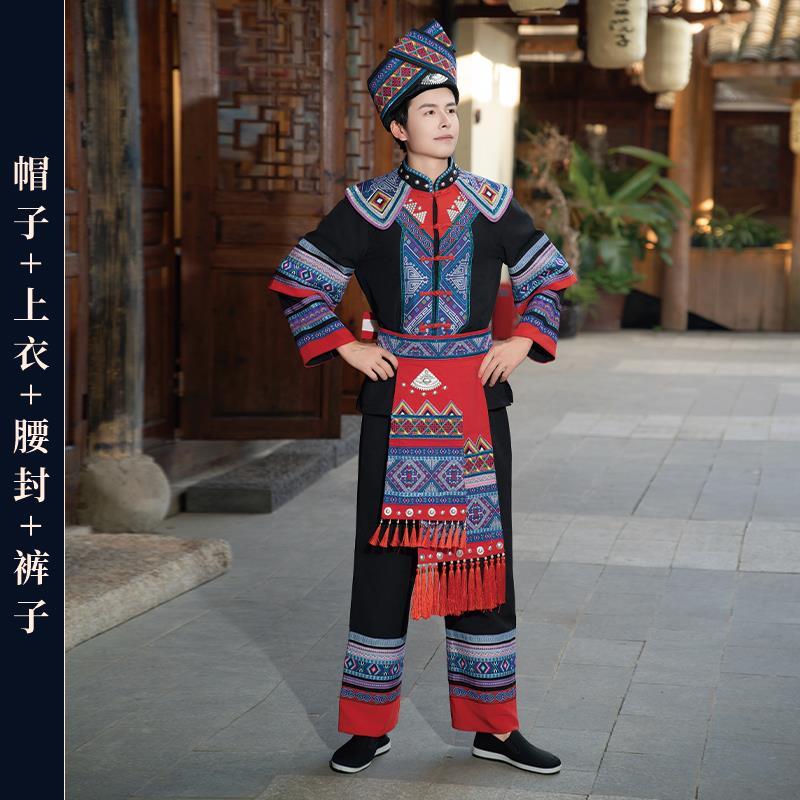 正品广西壮服装女子新三月三传族服统演装成人男子刺绣旅游摄影表