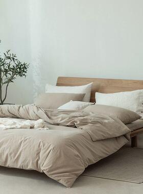 1OO%纯棉柔水洗棉四四套nsSdMKJy全棉床笠件套亲肤件软四件套宿舍