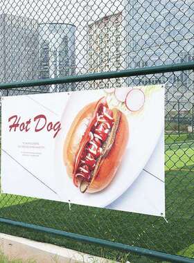 户外商场中庭吊旗双喷布UV写真PVC双面布灯杆旗街旗广告喷绘画面