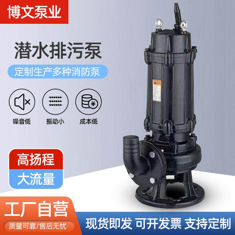 潜水排污泵自动喷淋工程项目污水提升水泵法兰接口无堵塞潜污泵