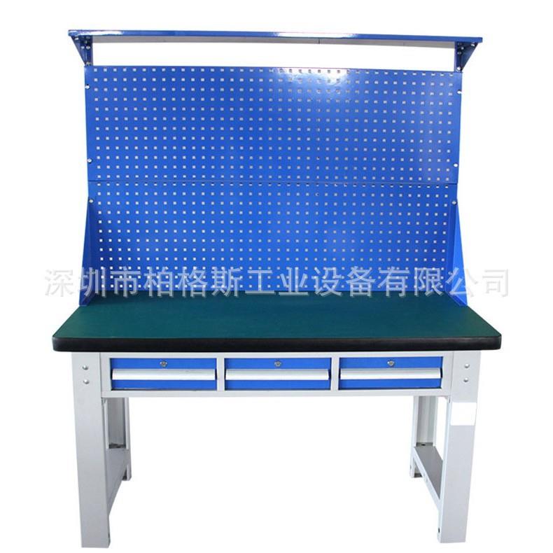 专业钳工工作台重型车间工作台实木桌防静电操作台榉木实训有抽屉