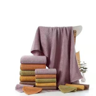 logo商场巾毛巾超市绣花素色竹洗脸吸水水面厂家面巾男女纤维