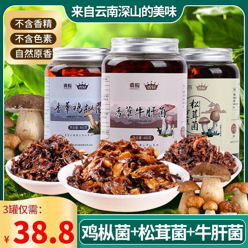 云南特产油鸡枞菌松茸菌牛肝菌即食油菌蘑菇酱下饭菜小吃拌饭拌面