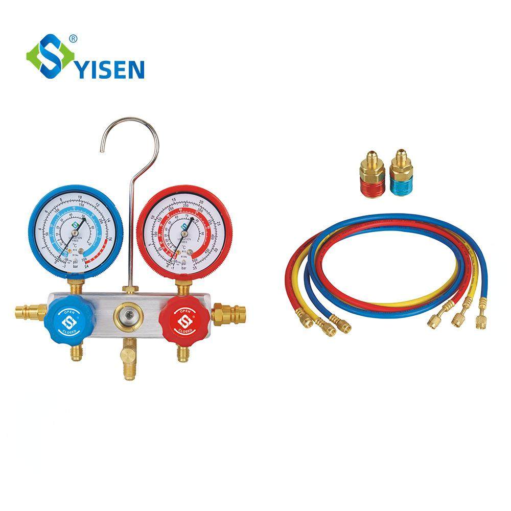 R134a冷媒压力表汽车空调410加氟雪种表歧管仪表维修工具