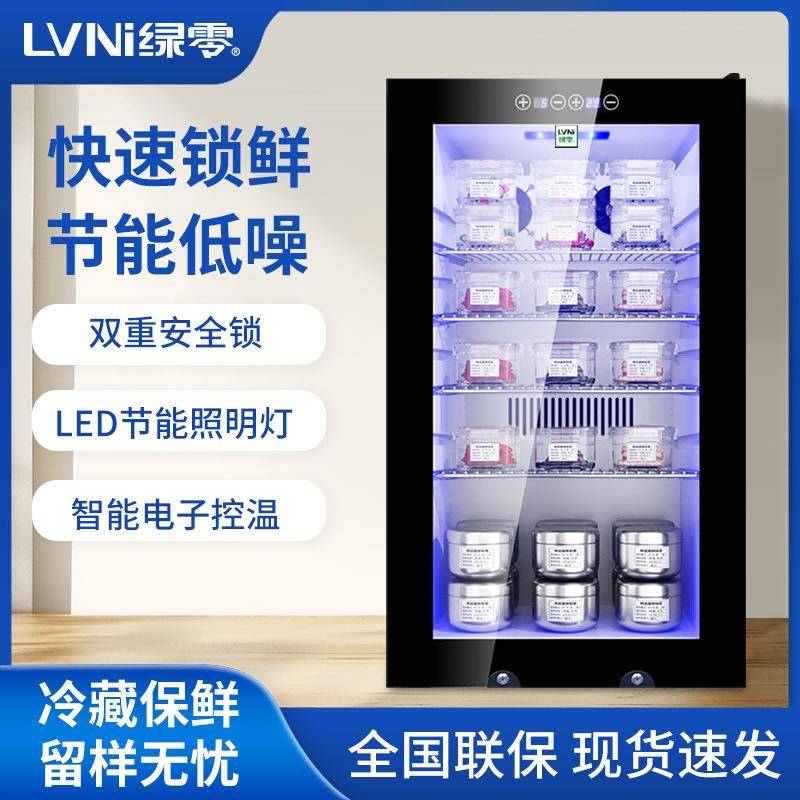 绿零小冰箱双锁食品留样柜酒店幼儿园学校餐厅冰吧家用冷藏保鲜