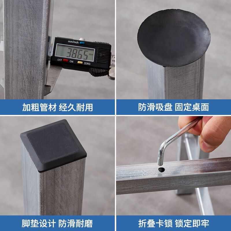简易桌架铁艺桌腿支架大圆桌子架可折叠加厚家用酒店桌架可定制