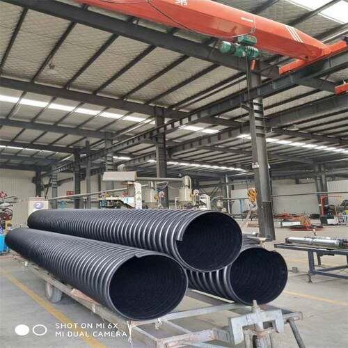 HDPE双壁波纹管钢带增强螺旋管中空壁缠绕管市政排污水克拉管