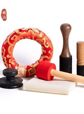 颂钵梵音钵满月钵配件垫圈防滑垫磨棒敲棒吸钵器