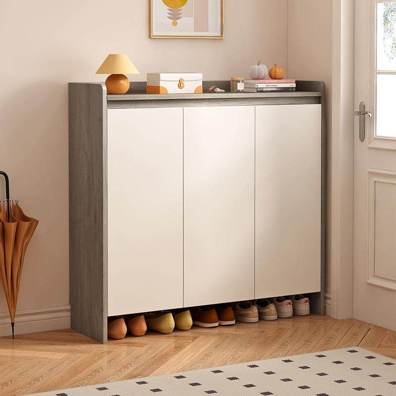 麦比梵新款2024爆款鞋柜家用门口室内入户楼道收纳柜一体靠墙实木