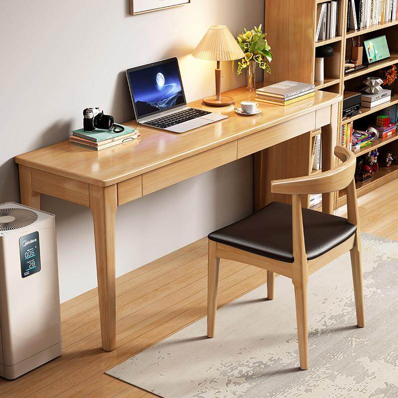 全实木窄书桌40/50cm宽办公桌家用电脑桌子卧室小户型学习书桌,住宅家具,电脑桌,淘宝优惠券,粉丝福利购,淘宝优惠卷